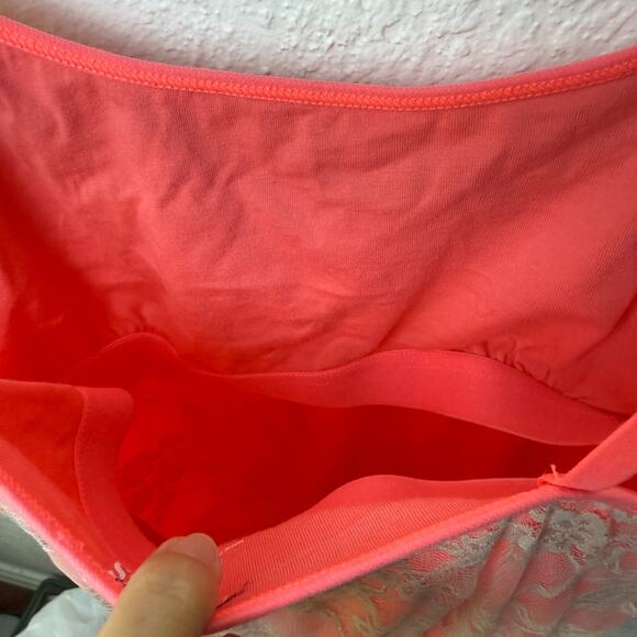 Y2K Express Womens Lace Overlay Sexy Stretch Cami Tank Shelf Bra Size M Fairy - Picture 7 of 8